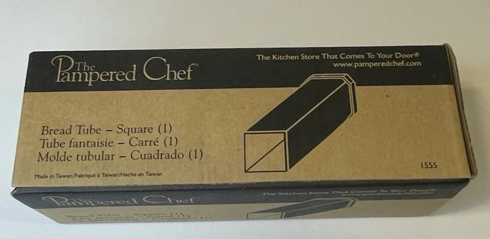 The Pampered Chef Bread Tube Square 1555 New In Box